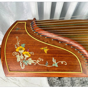 Pre-Owned Yueya 05 Guzheng Su Luo Butterfly Dance Chinese Zither with Huanghuali