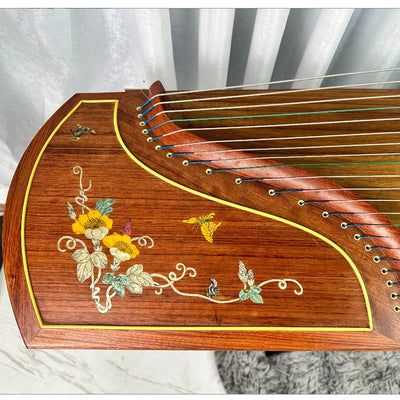 Pre-Owned Yueya 05 Guzheng Su Luo Butterfly Dance Chinese Zither with Huanghuali