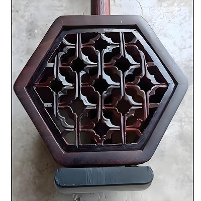 Used NO.229 Antique 1980s Beijing National Instruments Factory Erhu – Old Indian Sandalwood Round Neck, Rosewood Resonator, Strong Projection Tone