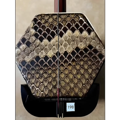Used Dunhuang No.198 Vintage Erhu – 1998 Shanghai Made, Aged Rosewood Oval Neck, Natural Python Skin