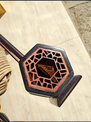 Used NO.250 Vintage 1980s Indian Sandalwood Erhu – Tianjin National Instruments Factory, Flat Neck with Brass Tuners, Rich Mature Tone