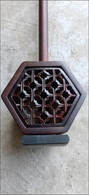 Used NO.229 Antique 1980s Beijing National Instruments Factory Erhu – Old Indian Sandalwood Round Neck, Rosewood Resonator, Strong Projection Tone