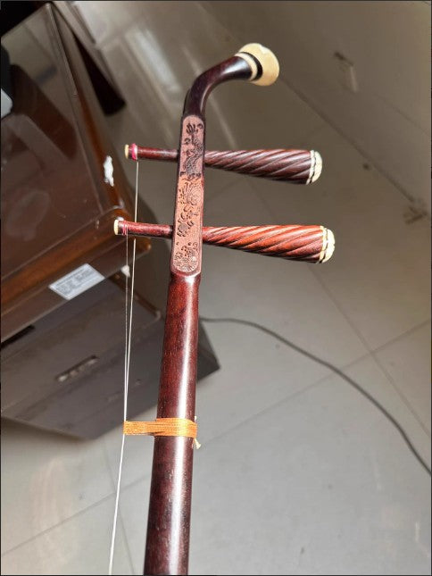 Used Vintage 2004 Lu Linsheng Masterpiece Erhu – Rare Indian Rosewood, Collector Grade
